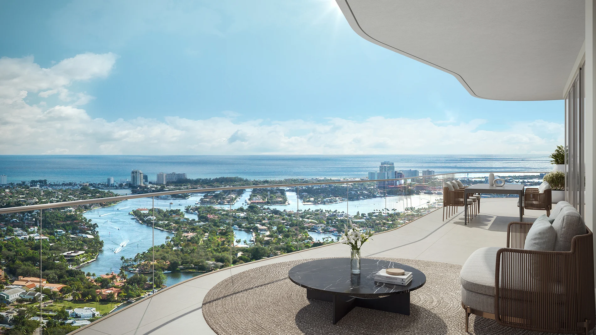 Andare Residences, a 46-story luxury condominium tower under construction in Fort Lauderdale.